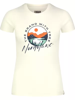 Ženska majica s kratkimi rokavi NORDBLANC STARLIGHT NBSLT8176 BELA