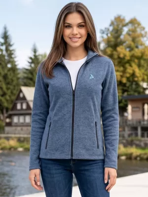 Ženski pulover iz flisa ALTISPORT ALW002852 TEMNI DENIM POUDARKI