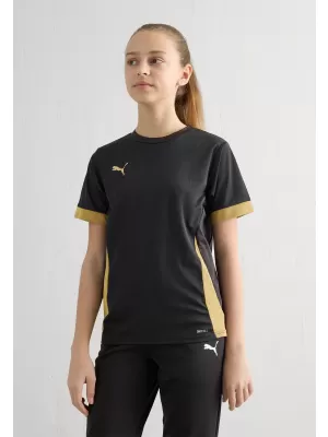 Otroška športna majica PUMA TEAMGOAL MATCHDAY JERSEY JR 70574828 PUMA ČRNA/PUMA ZLATA/MAT ZLATA