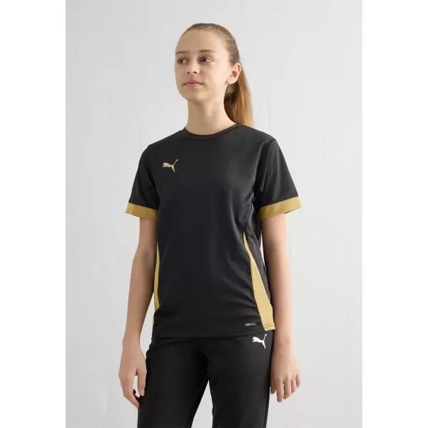  Otroška športna majica PUMA TEAMGOAL MATCHDAY JERSEY JR 70574828 PUMA ČRNA/PUMA ZLATA/MAT ZLATA 