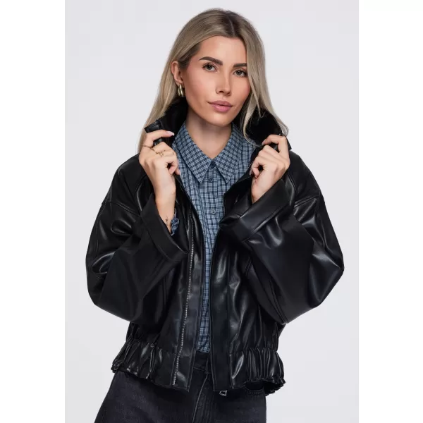  Ženska jakna OMBRE OW-JT-E0007 ČRNA 