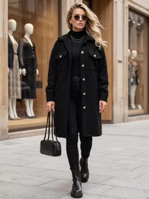 Ženski plašč DSTREET NY0801 ČRNA