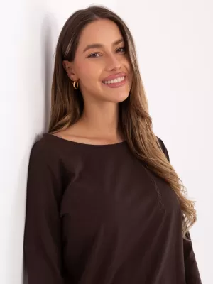 Ženska bluza BASIC FEEL GOOD RV-BZ-4691.40P TEMNO RJAVA