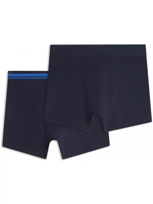 Moške boksarice PUMA MEN EVERYDAY PLACED LOGO BOXER 2P 93847619 MORNARSKO/MODRA