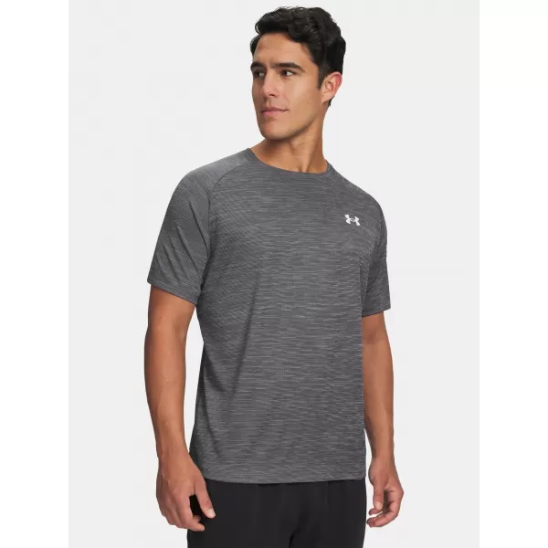  Moška majica s kratkimi rokavi UNDER ARMOUR TECH TEXTURED SS 1382796-026 SIVA 