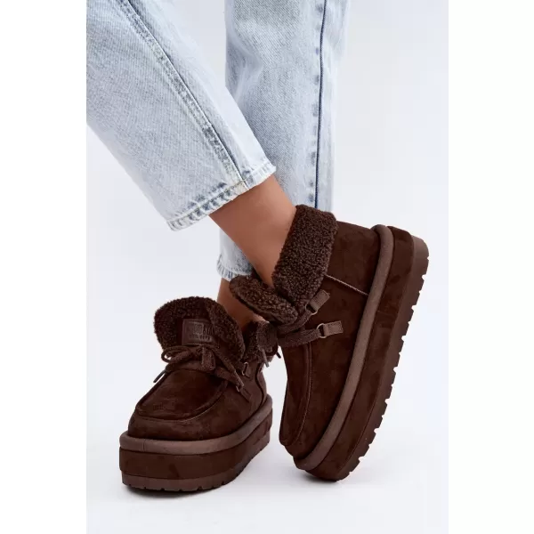  Ženski čevlji BIG STAR SHOES UU274214 RJAVE/BEŽ SENCE 