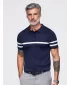 Moška polo majica OMBRE OM-POSS-0177 MORNARSKO MODRA