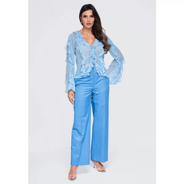  Ženska bluza OMBRE OW-TS-E0078 MODRA 