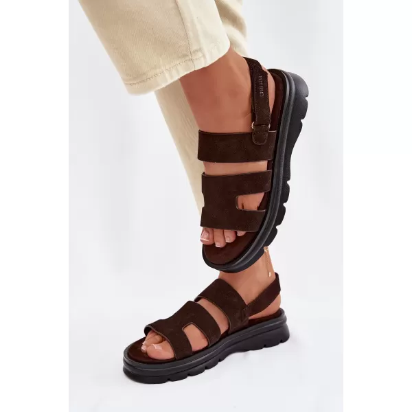  Ženske sandale BIG STAR SHOES TT274483 RJAVA/BEŽ 