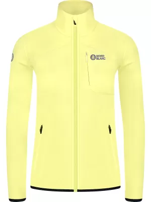 Lahek ženski pulover iz flisa NORDBLANC MAPLE NBSFL8374 SVETLO RUMENA