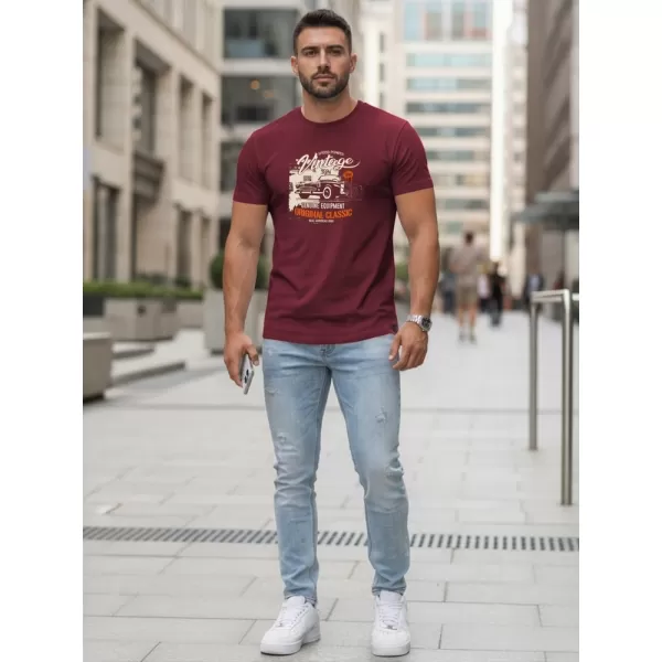 Moška majica s kratkimi rokavi DSTREET NX5082R KLARET 