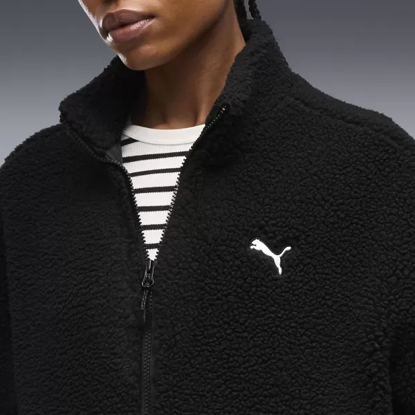  Ženska jakna PUMA RE:FIBRE SHERPA JACKET W 69456701 ČRNA PUMA 