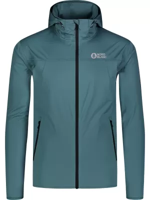 Moška nepremočljiva softshell jakna NORDBLANC EXPEDITIOUS NBSSM8323 ZELENA