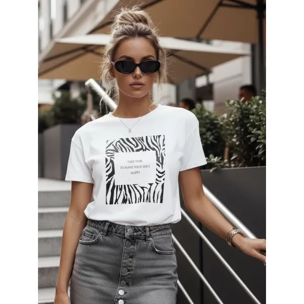  Ženska majica s kratkimi rokavi DSTREET RY2499 BELA 