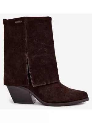 Ženski škornji BIG STAR SHOES UU274115 RJAVE/BEŽ SENCE