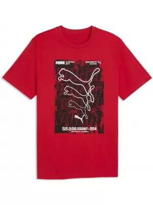 Moška majica s kratkimi rokavi PUMA GRAPHICS BOX TEE 69436611 ZA VSE ČASE RDEČE