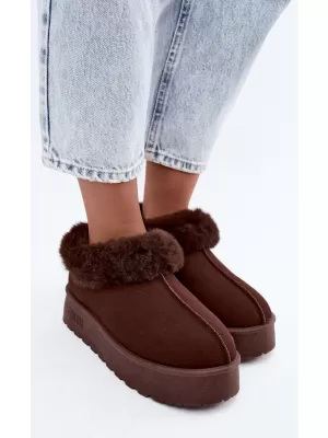 Ženski snežaki BIG STAR SHOES UU274203 RJAVE/BEŽ SENCE