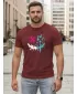 Moška majica s kratkimi rokavi DSTREET NX5100R-BU BORDO
