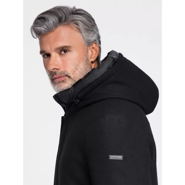  Moška parka OMBRE OM-COWC-0161 ČRNA 