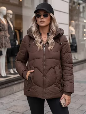 Ženska jakna DSTREET TY5752 RJAVA