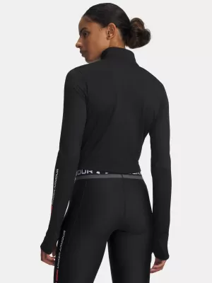 Ženska majica s kratkimi rokavi UNDER ARMOUR TECH BRANDED 1/2 ZIP 6009988-001 ČRNA