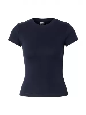 Ženska majica s kratkimi rokavi URBAN CLASSICS TB8569-01641 POLNOČNA MORNARICA