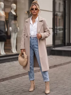 Ženski plašč DSTREET NY0805 BEŽ