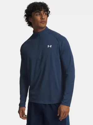 Moška majica s kratkimi rokavi UNDER ARMOUR UA TECH TEXTURED 1/2 ZIP 1382797-498 MODRA