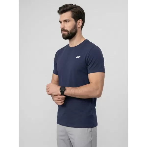  Moška majica s kratkimi rokavi 4F WAW25TTSHM2373 DENIM 