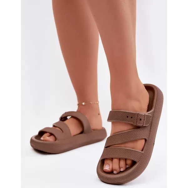  Ženski copati BIG STAR SHOES 42155-19 RJAVA/BEŽ 