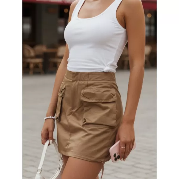  Žensko krilo DSTREET CY0440 KARAMELA 