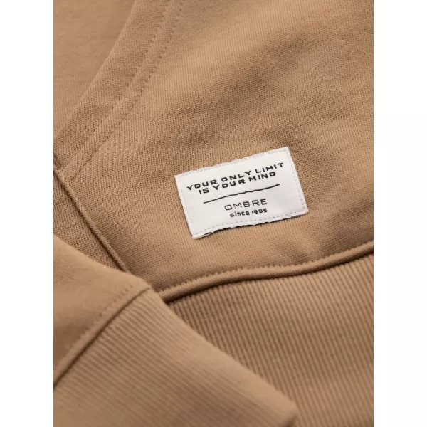  Moški pulover OMBRE OM-SSBN-0270 RJAVA 