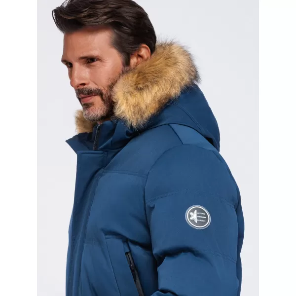  Moška parka OMBRE OM-JALJ-0310 MORNARSKO MODRA 