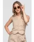 Ženski plašč OMBRE OW-VE-E0009 TAUPE