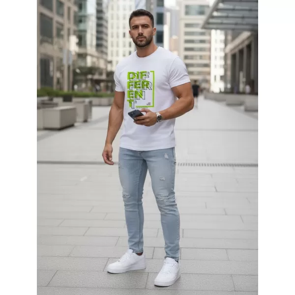  Moška majica s kratkimi rokavi DSTREET NX5008R BELA 