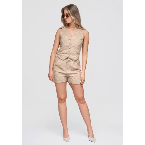  Ženski plašč OMBRE OW-VE-E0009 TAUPE 