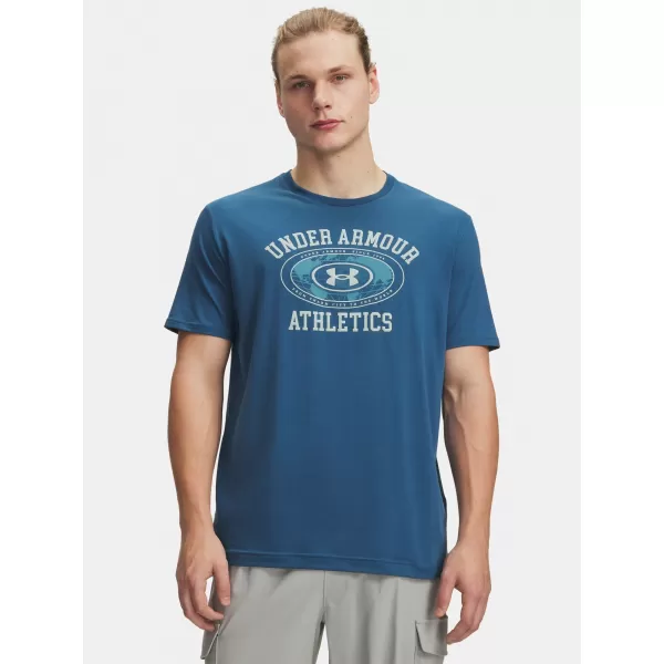  Moška majica s kratkimi rokavi UNDER ARMOUR M 60/40S ARMOR GLOBE SS 6009261-498 MODRA 
