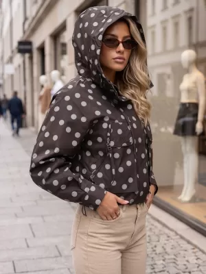 Ženska jakna DSTREET TY6036 RJAVA