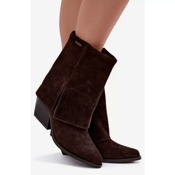  Ženski škornji BIG STAR SHOES UU274115 RJAVE/BEŽ SENCE 