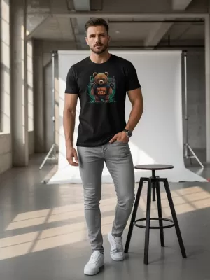 Moška majica s kratkimi rokavi DSTREET NX048R ČRNA