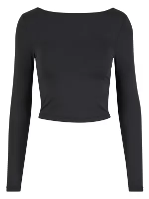 Ženska majica s kratkimi rokavi URBAN CLASSICS TB7721 ČRNA