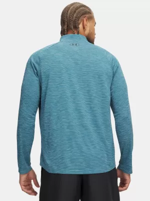 Moška majica s kratkimi rokavi UNDER ARMOUR TECH TEXTURED 1/2 ZIP 1382797-466 MODRA