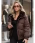 Ženska jakna DSTREET TY6006 RJAVA