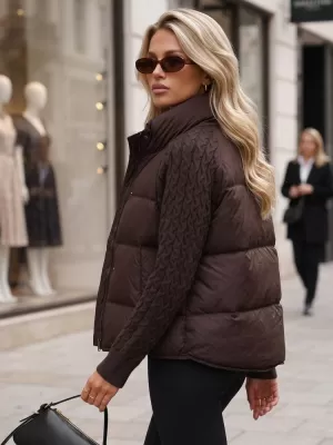Ženska jakna DSTREET TY5931 RJAVA