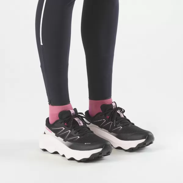  Ženski čevlji SALOMON ULTRA FLOW 2 GORE-TEX L49299500 ČRNA/ZORA ROZA/VANILIJA LED 