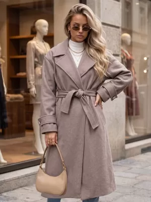 Ženski plašč DSTREET NY0810 FANGO