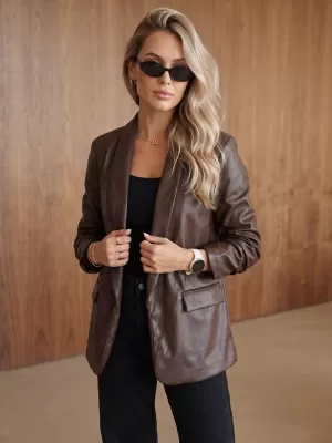 Ženska jakna DSTREET PY0165 RJAVA