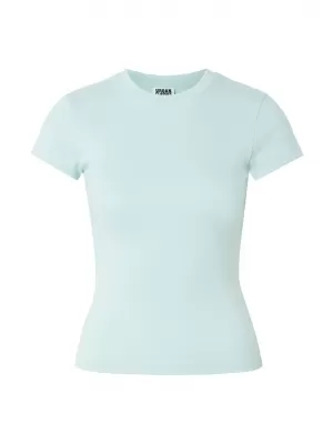 Ženska majica s kratkimi rokavi URBAN CLASSICS TB8569-23663 ZAMOLKLO MODRA