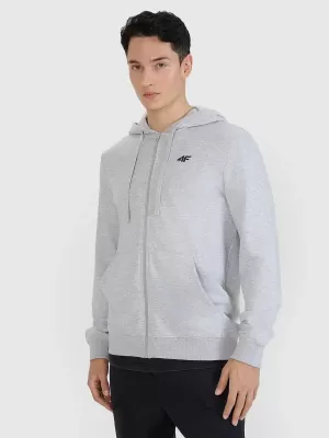 Moški pulover 4F WMM00TSWSM1768 HLADNO SVETLO SIV MELANGE