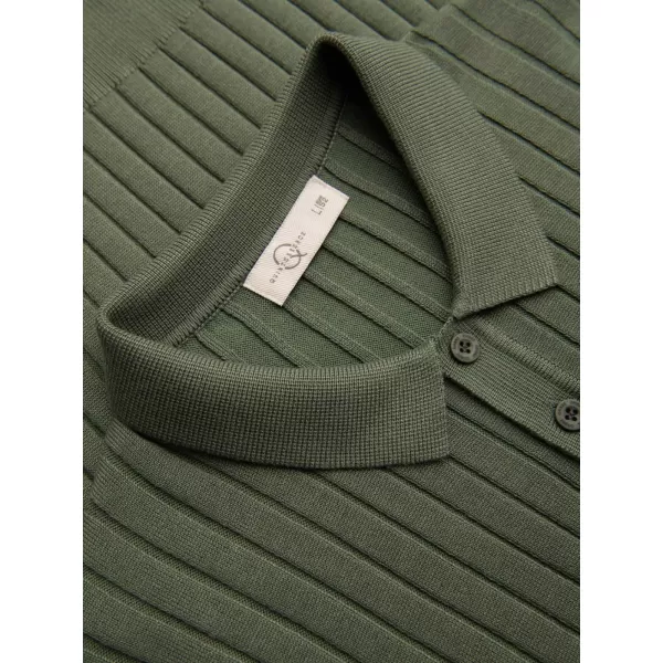  Moška polo majica OMBRE OM-POSS-0180 OLIVNO 